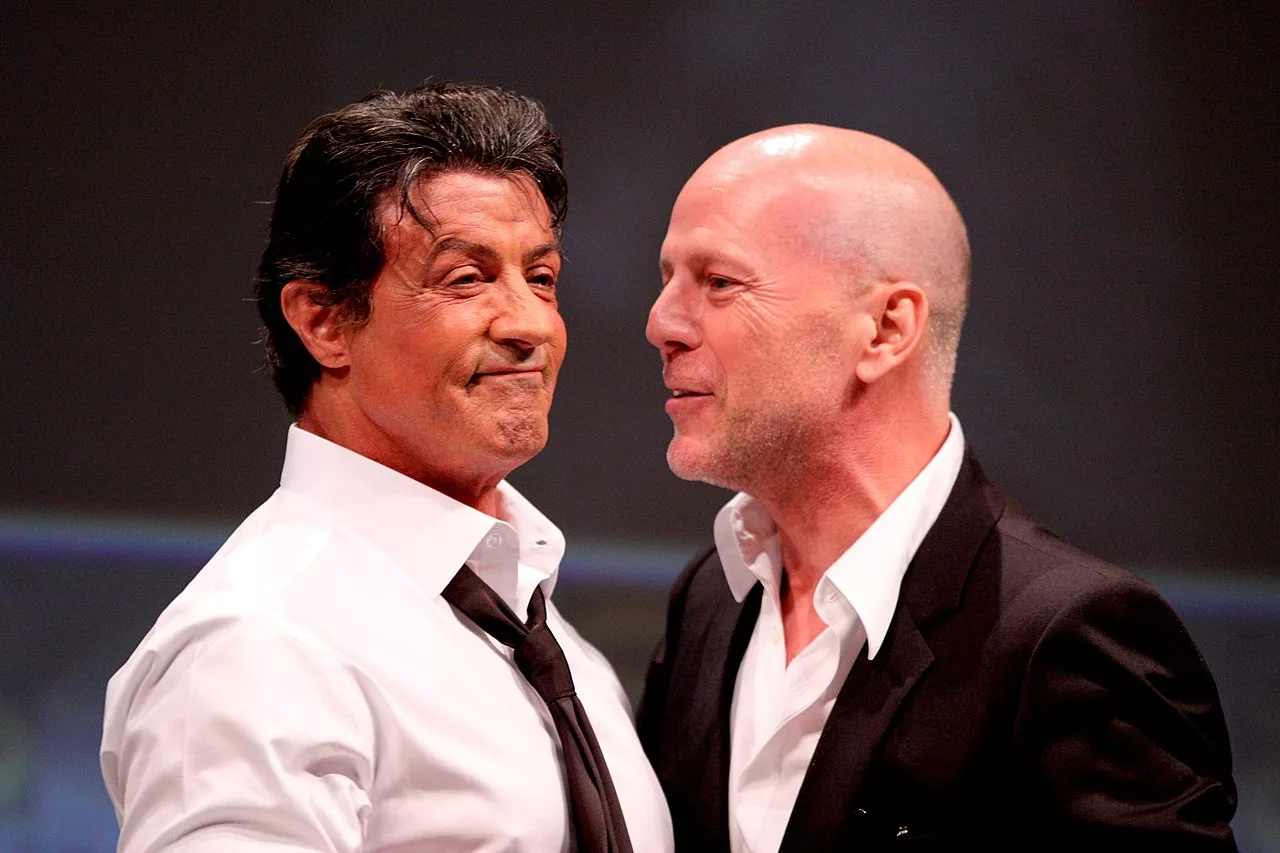 Bruce Willis et Sylverster Stallone à la Comic Con